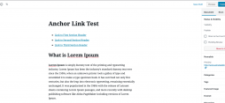 Anchor Link example in Wordpress Gutenberg version 5