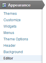wordpress appearance editor