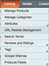 URL rewrite management tab